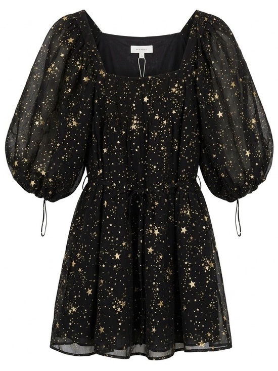 Nasty Gal Dresses & Skirts - Nasty Gal Black Dress with Gold Star Print